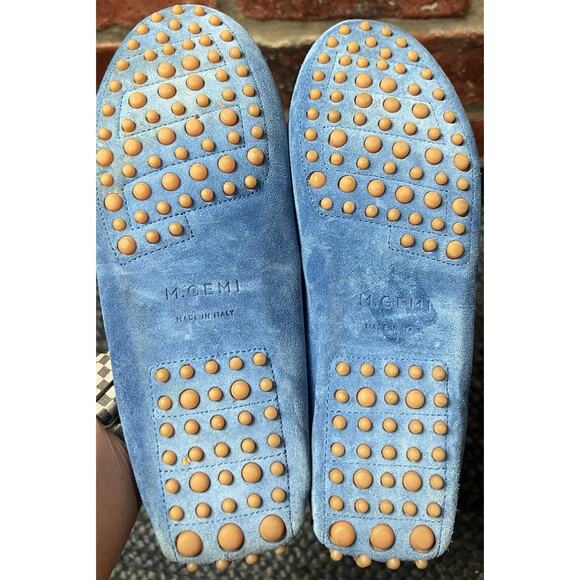 M Gemi The Felize Suede Moccasin Leather Loafers Driving Shoes Blue 39 - Picture 9 of 9